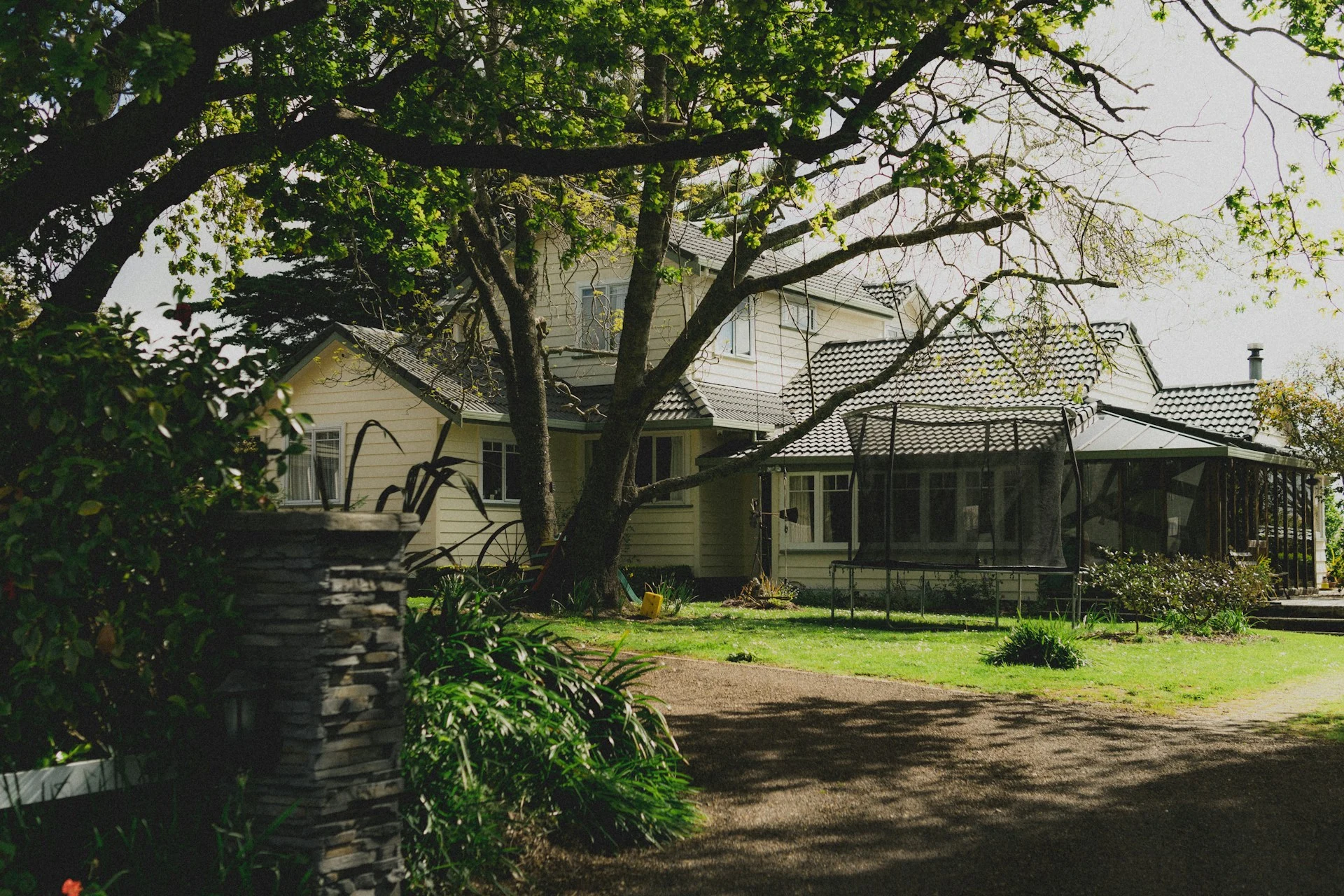 Auckland villa framed by mature trees